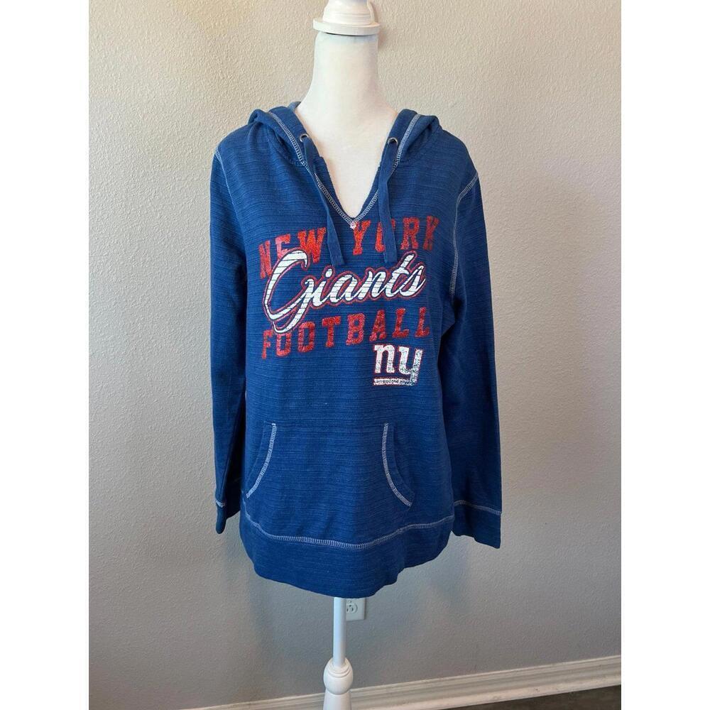 NFL Team Apparel NY Giants Hoodie Blue Size Large